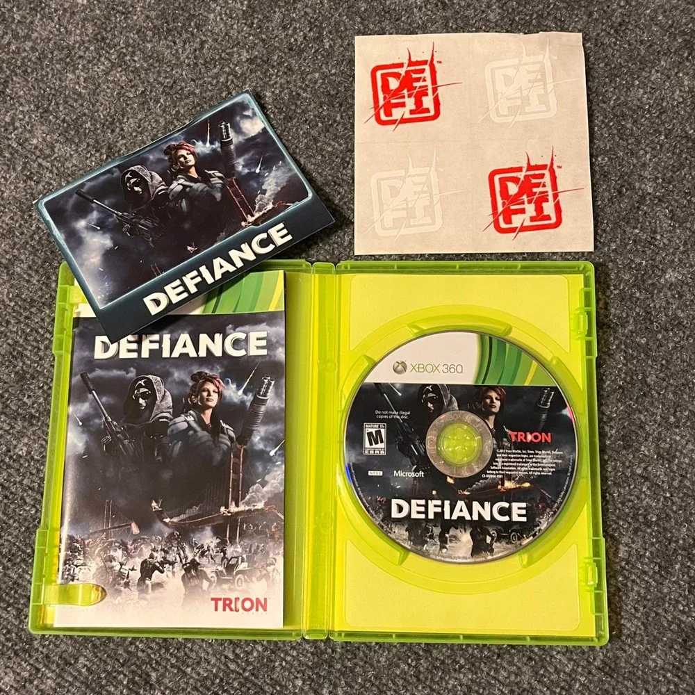 Defiance Xbox 360 Game Trion Worlds CIB Complete with Manual and Stickers